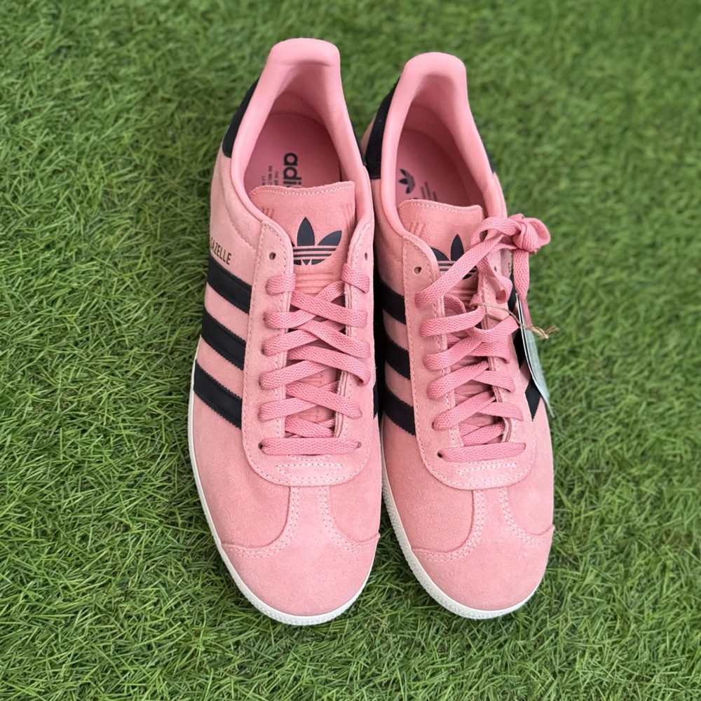 Adidas Gazelle Glow Pink and Aurora Black Sneakers